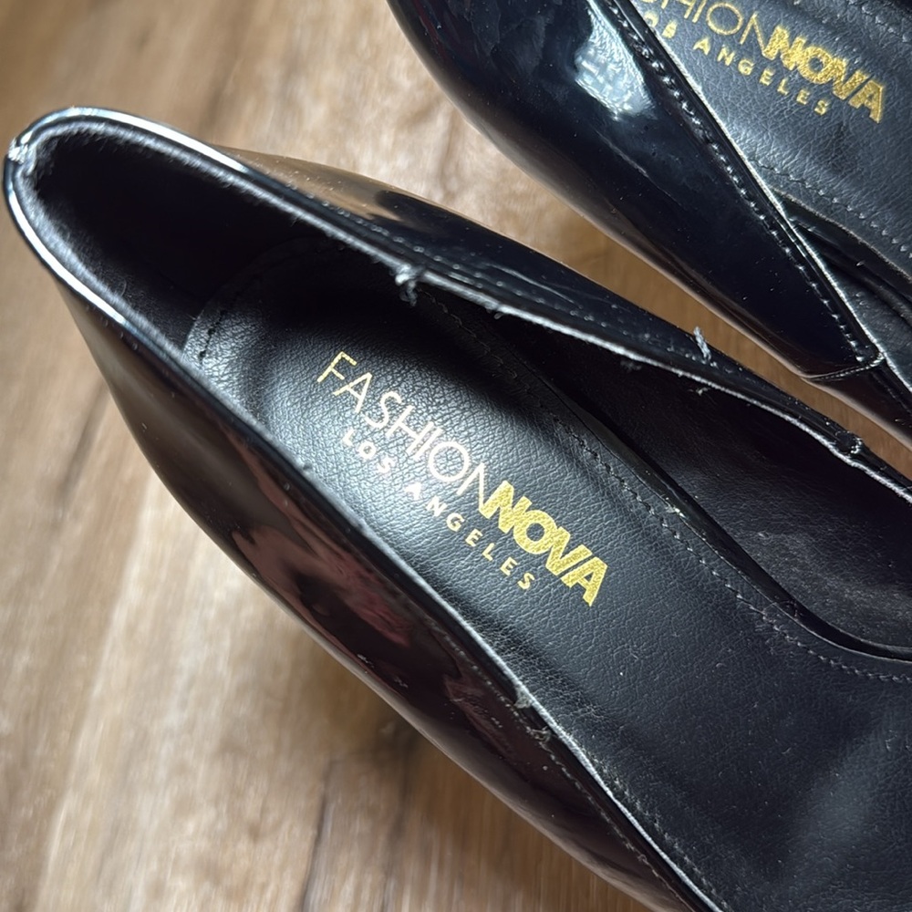 Fashion Nova Women’s Black Pointed Toe Stiletto Heels Size 8‎ - Picture 4 of 8